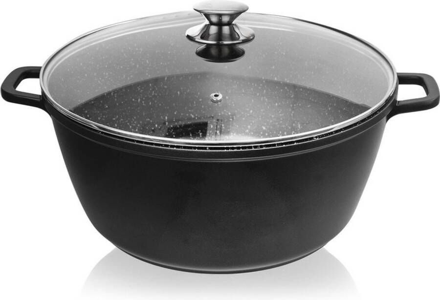 Orion group Kookpan Graniet met Deksel GRANDE 32 cm 9 7 l Kookpot Soeppan