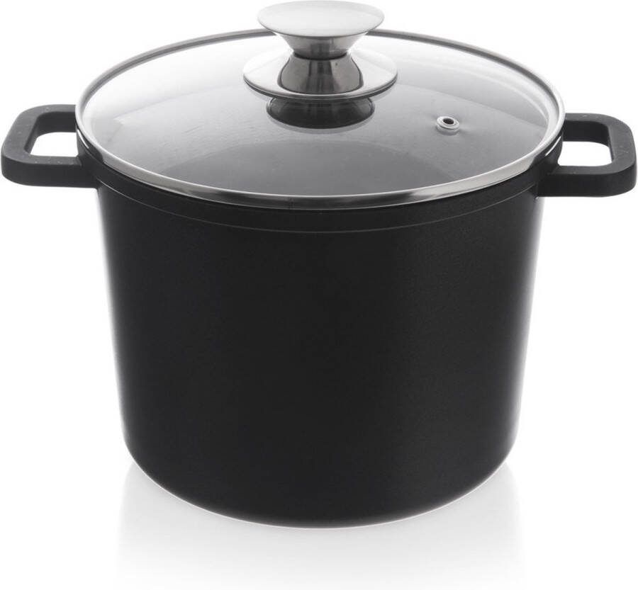 Orion group Kookpan Graniet met Glazen Deksel Hoog GRANDE 4 2 l Kookpot Soeppan