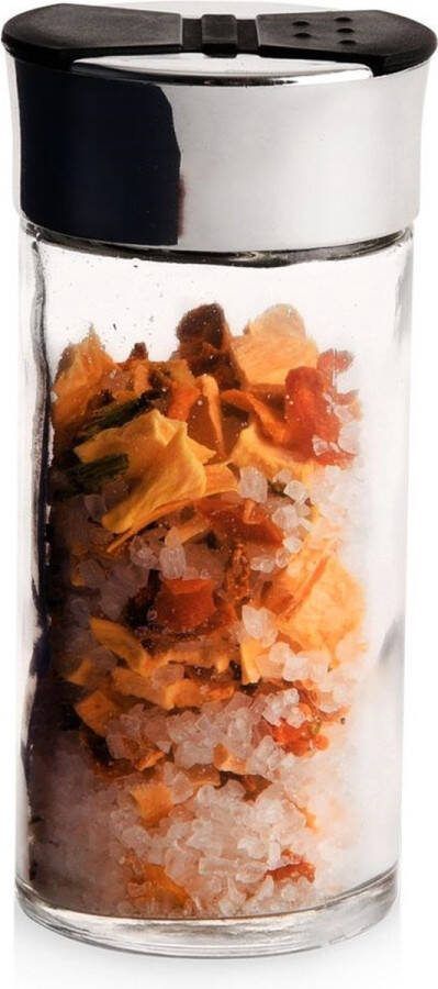 Orion group Kruidenpotje Glas 100 ml Kruidenstrooier Kruidenpot met Strooideksels Schudzeef Zeef Kruidenschudder