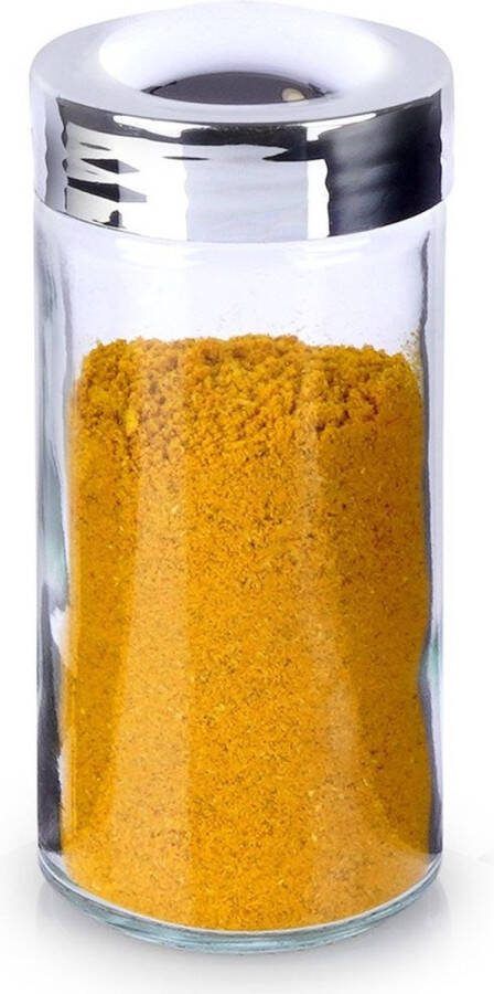 Orion group Kruidenpotje Glas 80 ml Kruidenstrooier Kruidenpot met Strooideksels Schudzeef Zeef Kruidenschudder