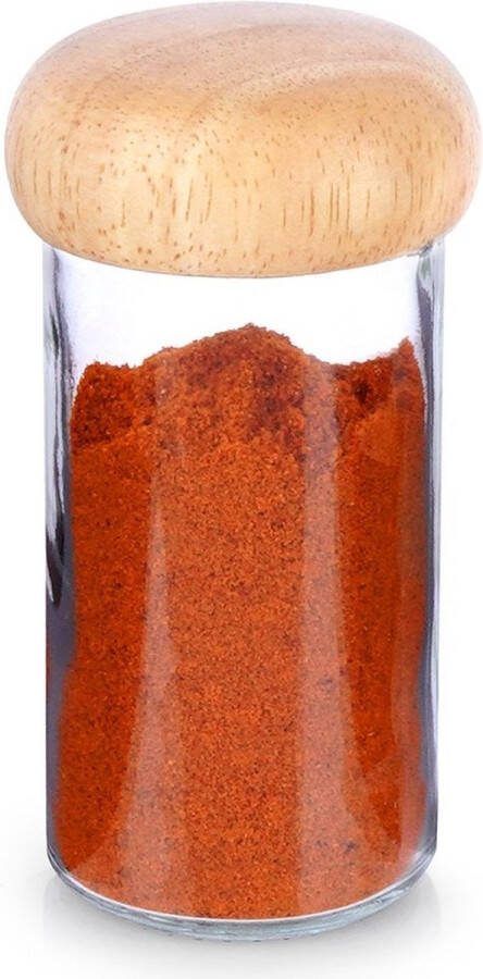 Orion group Kruidenpotje Glas 80 ml Kruidenstrooier Kruidenpot met Strooideksels Schudzeef Zeef Kruidenschudder