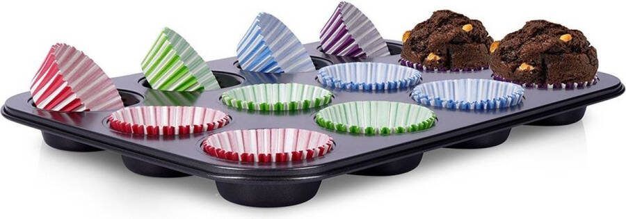 Orion group Muffinvorm met Papier Cupcake Vormpjes 13 delig Bakvorm Muffin Vormpjes Cupcake Voeringen Muffinvormpjes