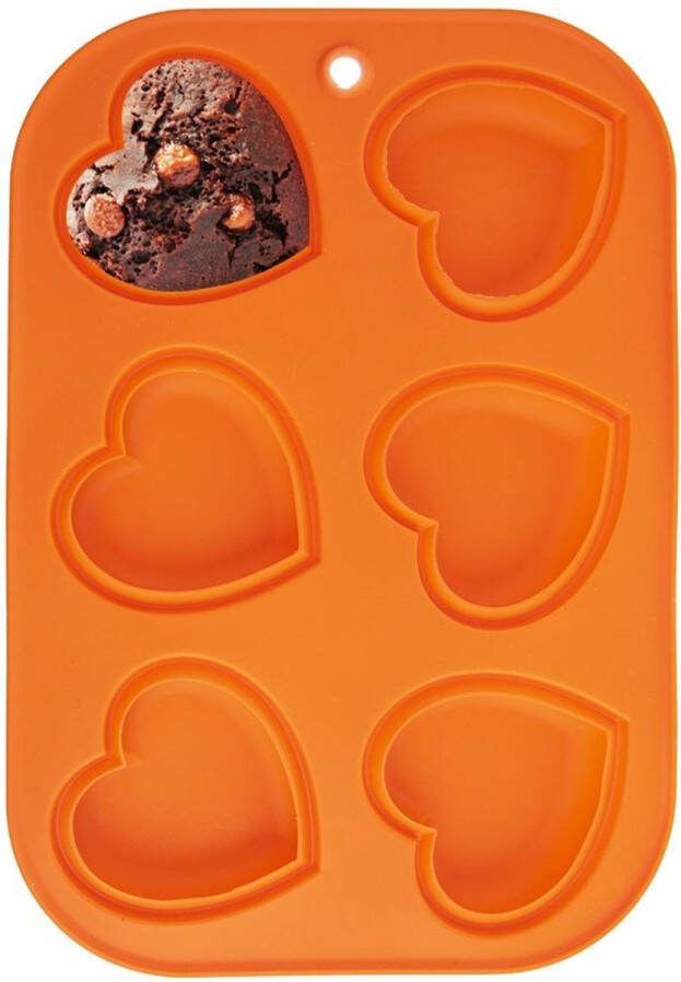 Orion group Muffinvorm Silicone Bruin Hart SILLINIE Bakvorm Cupcake Vorm Muffin Vormpjes