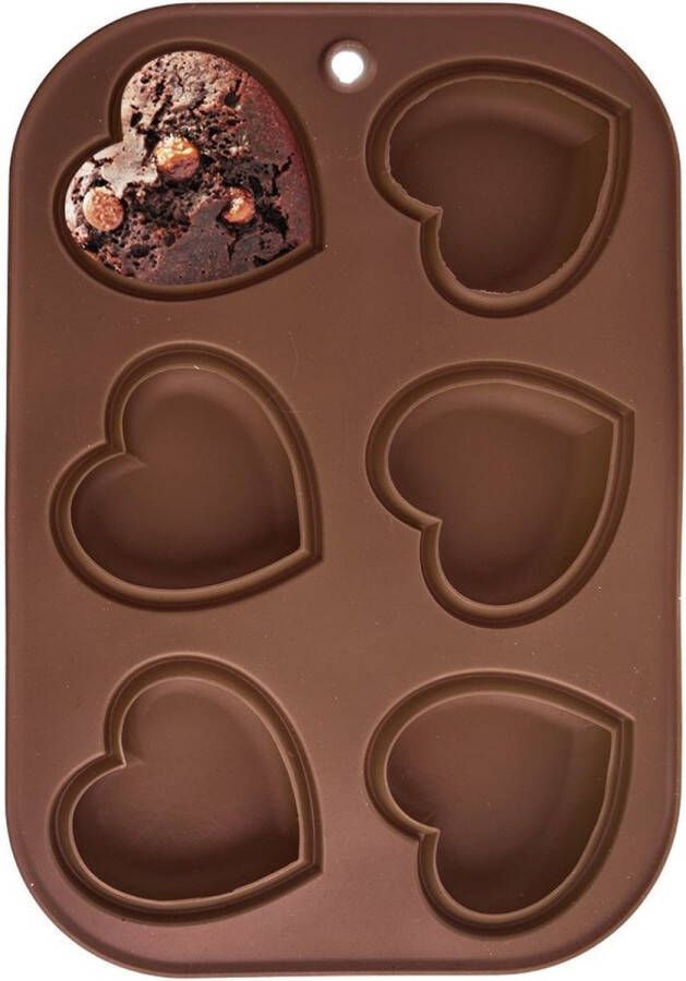 Orion group Muffinvorm Silicone Oranje Hart SILLINIE Bakvorm Cupcake Vorm Muffin Vormpjes
