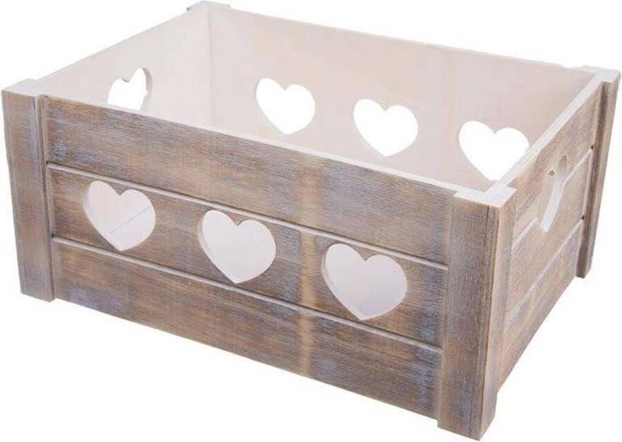 Orion group Opbergdoos Houten 31x21x14 cm Opbergbox Opbergmand