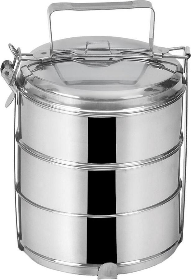 Orion group Container voor Eten Edelstaal 3-Niveaus 3x1 3 l Voedselcontainer Lunchbox
