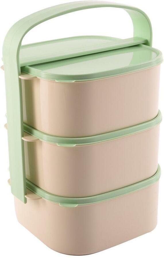 Orion group Container voor Eten Plastic 3-Niveaus 3x1 15 l Voedselcontainer Lunchbox