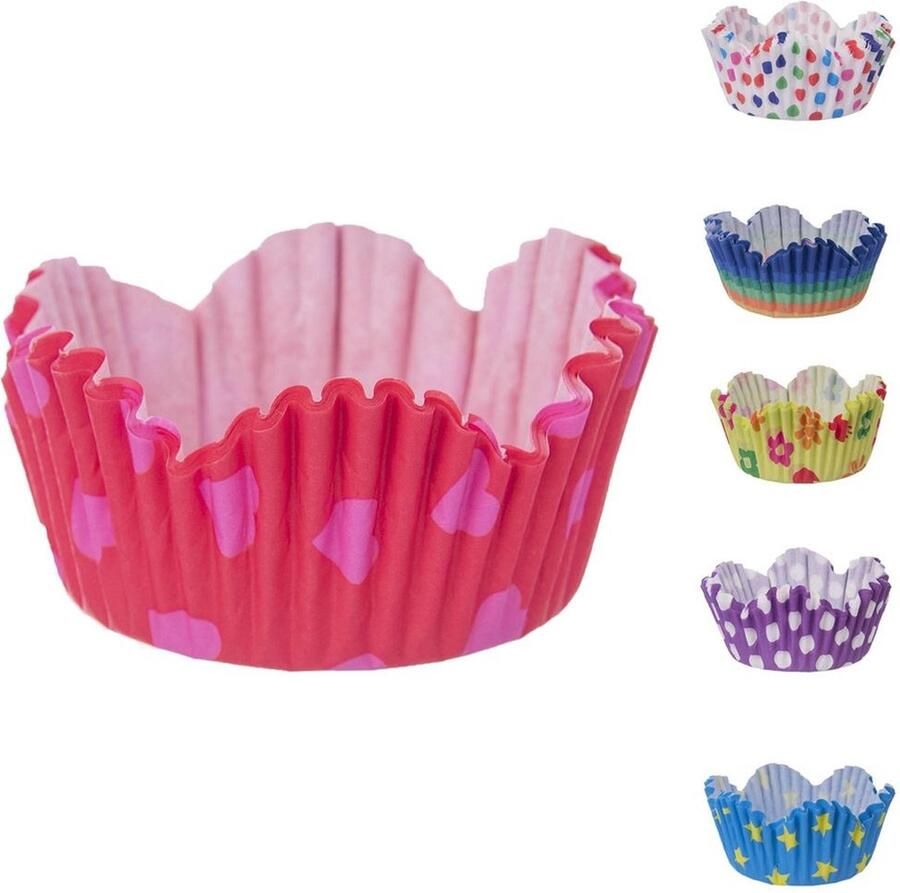 Orion group Cupcake Vormpjes Papier 7 cm 80 stuks Muffinvormpjes Muffin Muffinvorm Bakvorm
