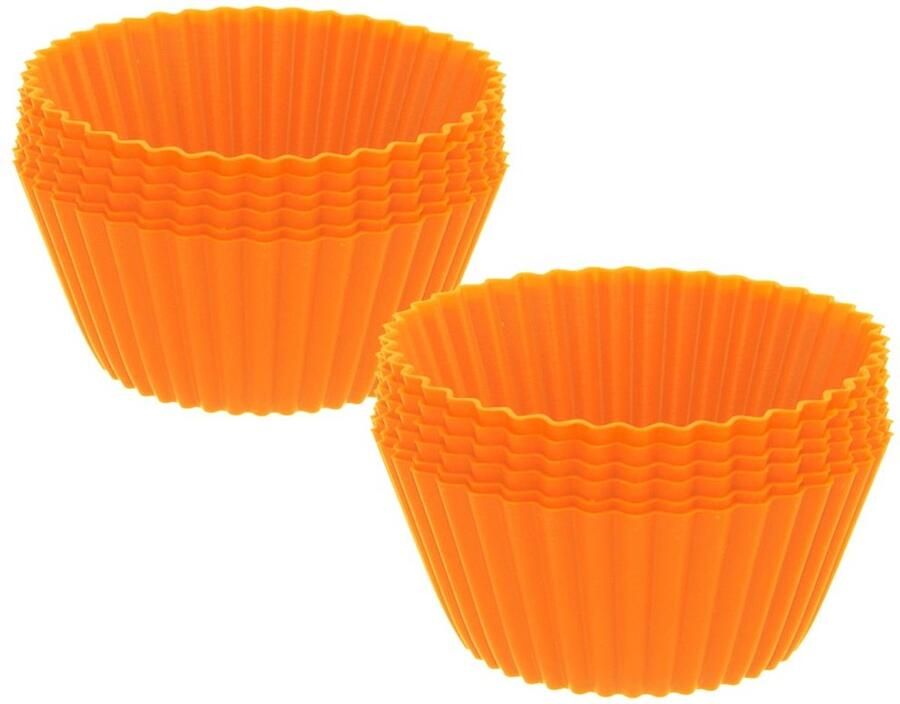 Orion group Cupcake Vormpjes Silicone Bruin SILLINIE 5 cm 12 stuks Muffin Bakvormen Muffinvormpjes Muffinvorm Bakvorm