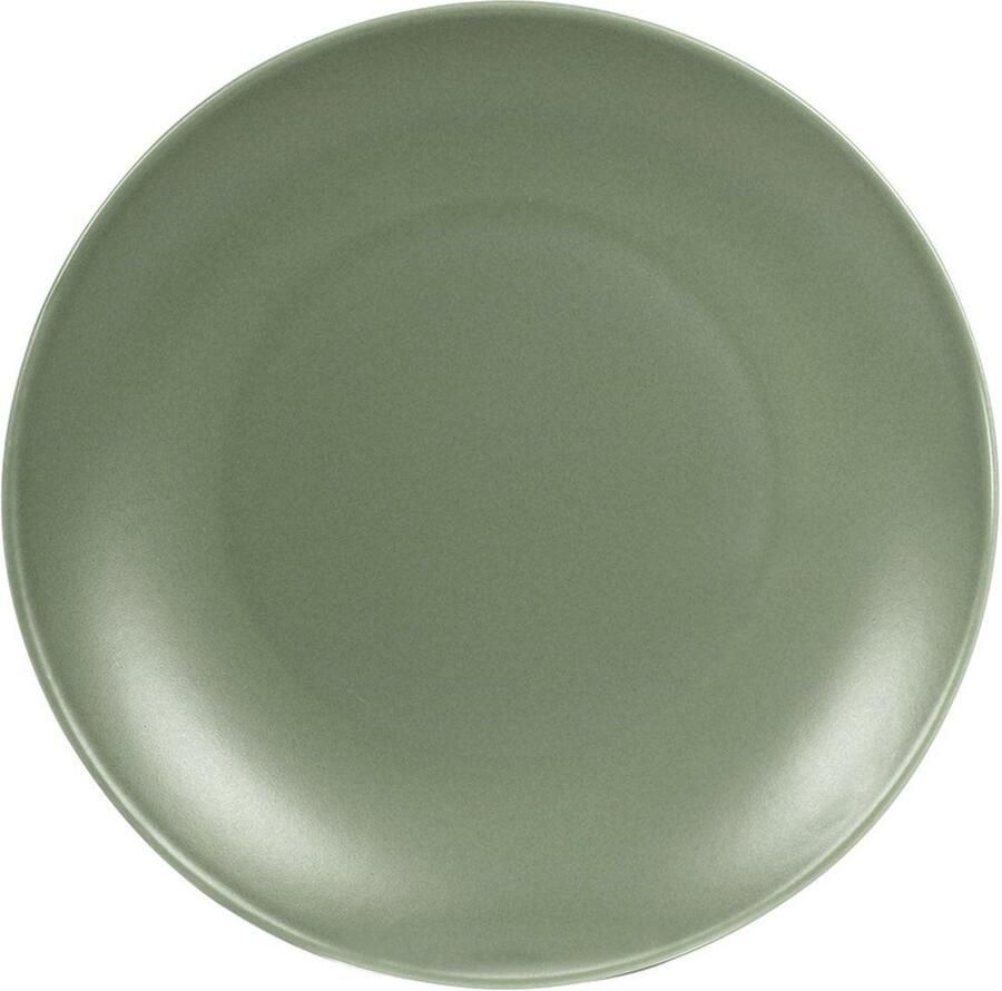 Orion group Dessertbord Keramiek Groen ALFA 21 5 cm Taart Bordjes Bord Ontbijtbord Borden