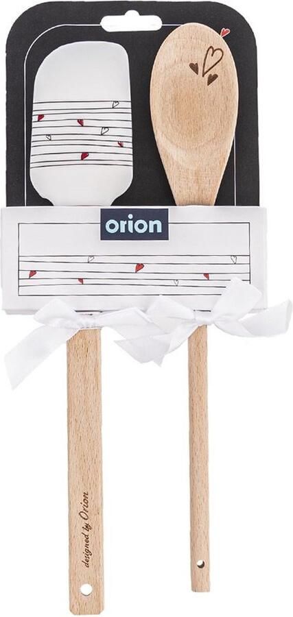 Orion group Keuken Spatels HART 2 stuks Spatelset Set Keukenspatel Pannenlikker Bakspaan