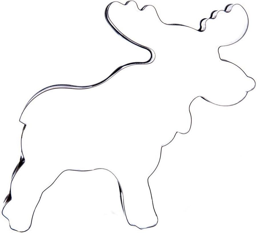 Orion group Koekjessnijder Edelstaal Eland 10 cm Vormen Uitsteekvorm Cookie Cutter Uitsteekvormpjes Koekjes Bakken