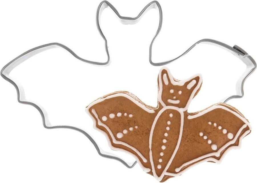 Orion group Koekjessnijder Edelstaal Vleermuis 8 cm Vormen Uitsteekvorm Cookie Cutter Uitsteekvormpjes Koekjes Bakken