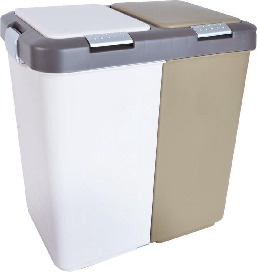 Orion group Prullenbak Afvalscheiding Plastic 2x10 l Afvalemmer Vuilnisbak Afvalscheiding