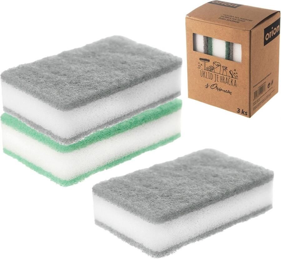 Orion group Schuurspons 3 stuks Scrub Spons Schuursponsjes Schuursponzen Sponzen