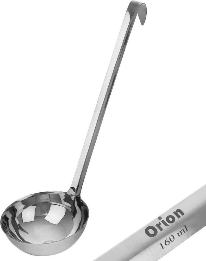 Orion group Soeplepel Edelstaal 160 ml 34 cm Opscheplepel Lepel Keukengerei