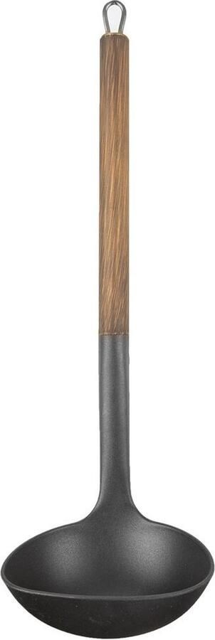Orion group Soeplepel Thermoplastische WOODEN 130 ml 33 cm Opscheplepel Lepel Keukengerei