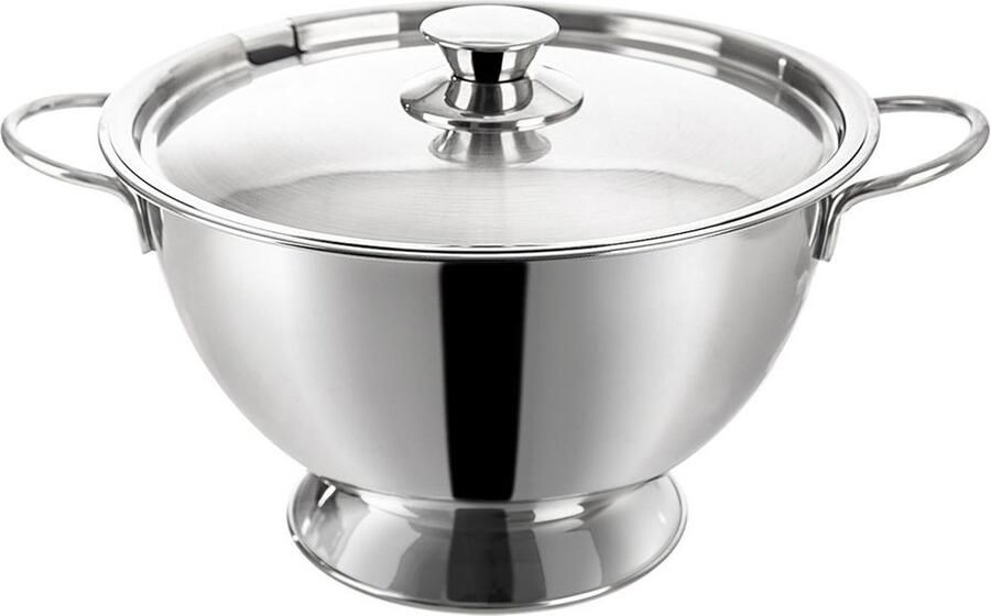 Orion group Soepterrine Edelstaal met Deksel 4 5 l Soepkom Soeppan