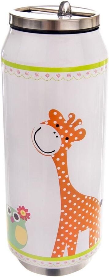 Orion group Thermosbeker Thermoskan GIRAFFE 400 ml Koffiebeker To Go Theebeker Thermische Mok Drinkbeker