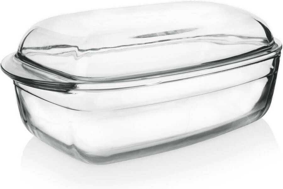 Orion group Ovenschaal Glas met Deksel 32 5x19x13 cm 2 9 L Ovenschotel Braadslede Braadpan