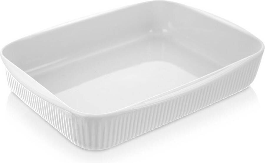 Orion group Ovenschaal Porselein Wit 30 5x24 5x5 5 cm 2 l Ovenschotel Braadslede Braadpan