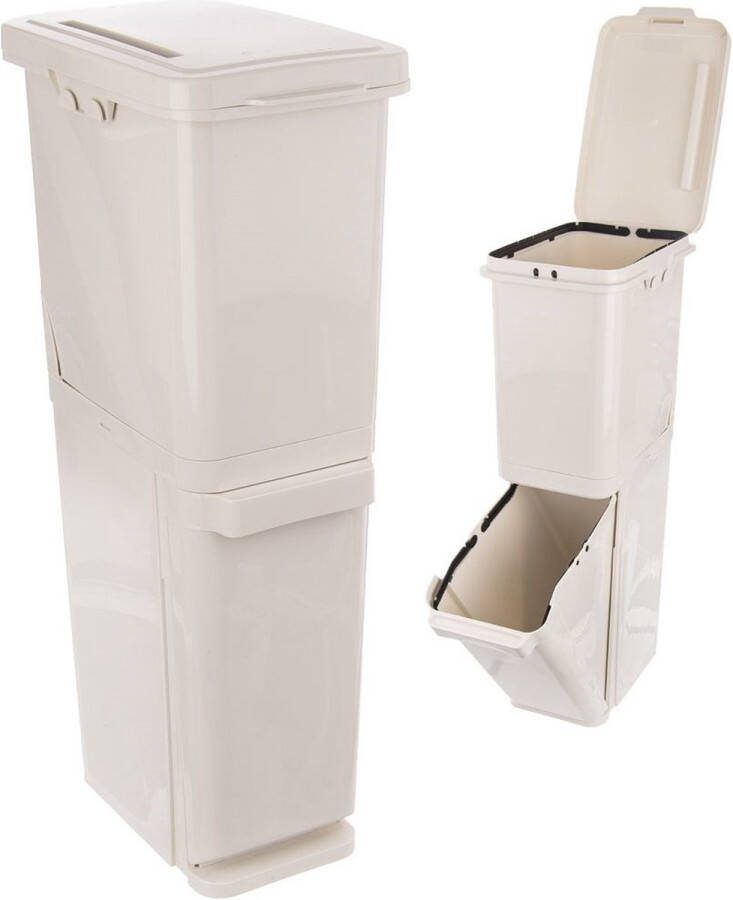 Orion group Prullenbak Afvalscheiding Plastic 2x17 5 l Afvalemmer Vuilnisbak Afvalscheiding