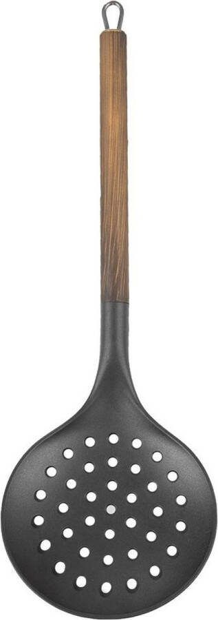 Orion group Schuimspaan Thermoplastische WOODEN 35 cm Frituurschep Schuimlepel Keukengerei
