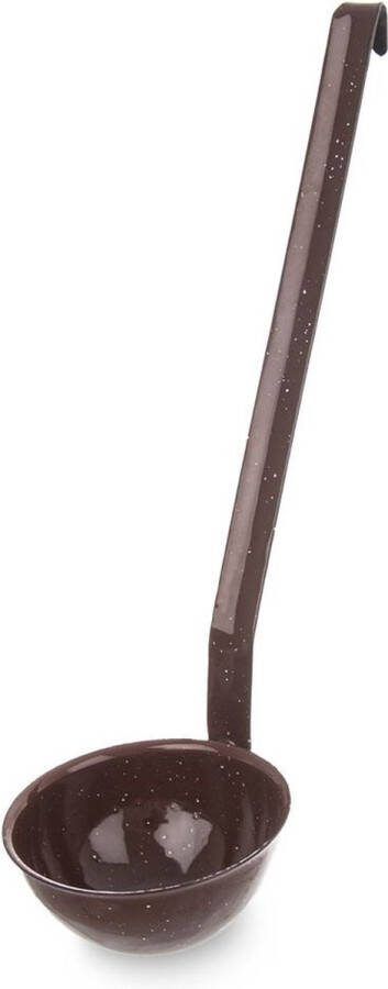 Orion group Soeplepel Geëmailleerd Bruin BROWN 170 ml 35 cm Opscheplepel Lepel Keukengerei