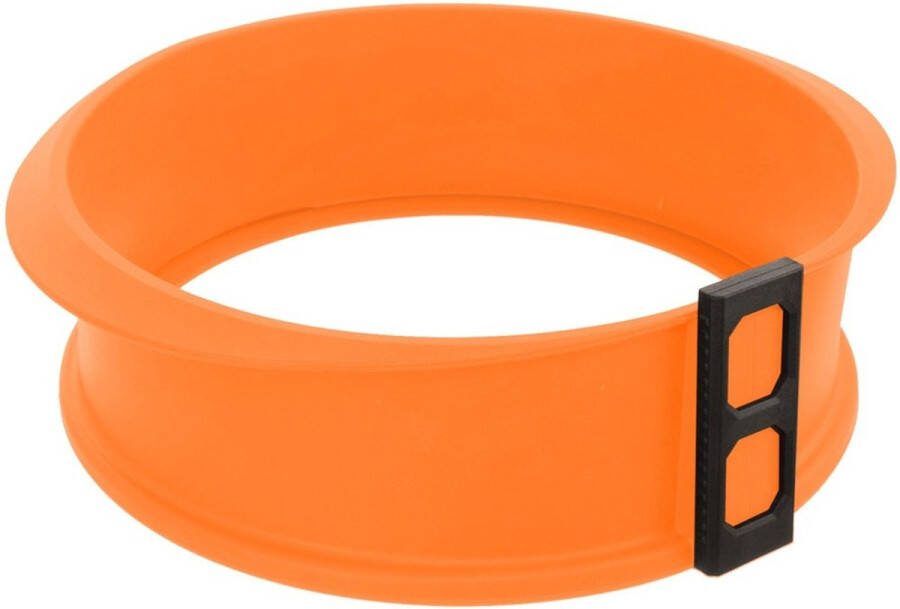 Orion group Springvorm Silicone met Glazen Bodem Oranje SILLINIE 23 5 cm Taartvorm Bakvorm Cakevorm