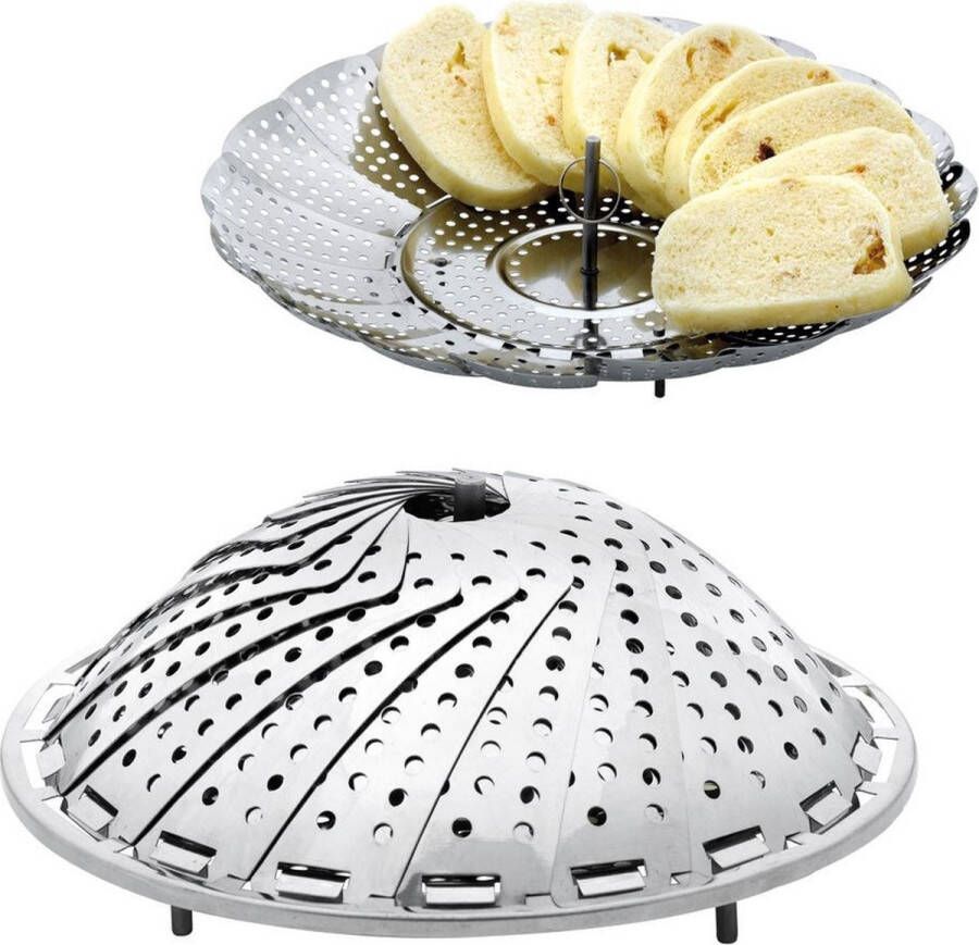 Orion group Stoommand Edelstaal Opvouwbaar 17-28 cm Stoominzet Groentenstomer