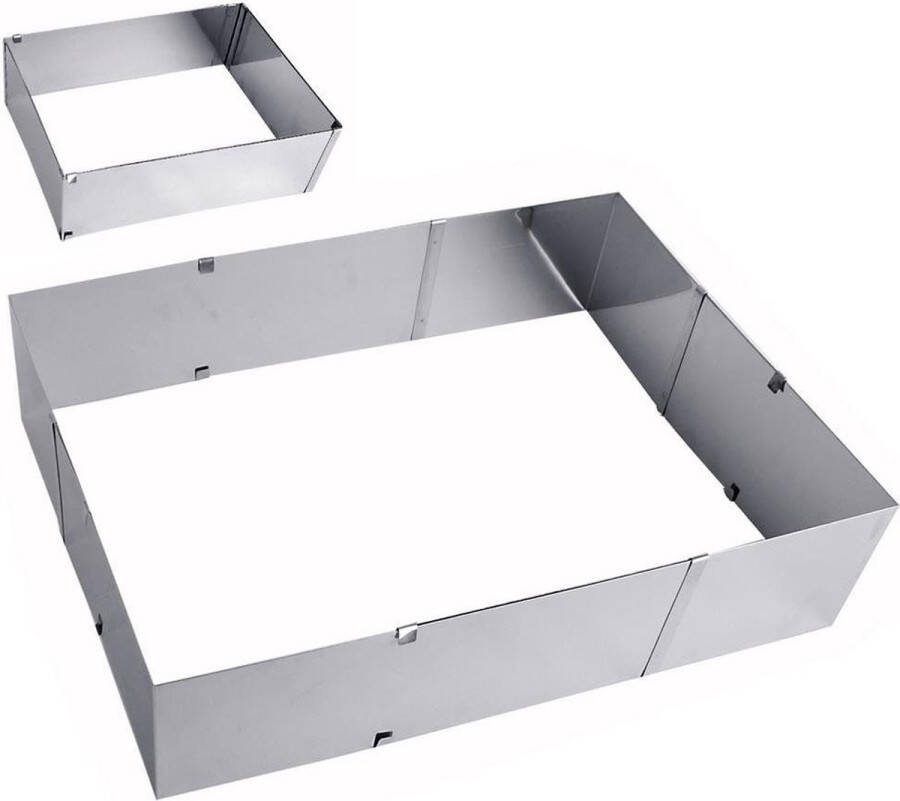 Orion group Taartring Verstelbaar Edelstaal 24-46x20-38 cm Kookring Springvorm Bakvorm Taartvorm