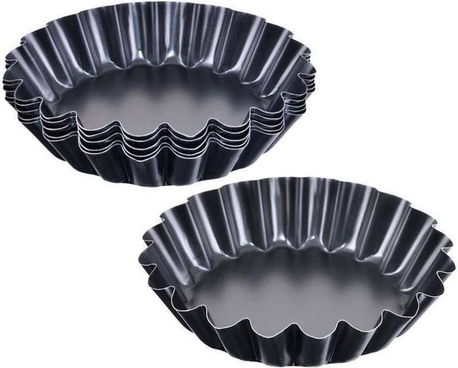 Orion group Taartvormpjes Metaal 11 cm 6 stuks Taartvorm Bakvorm Cakevorm Bakplaat