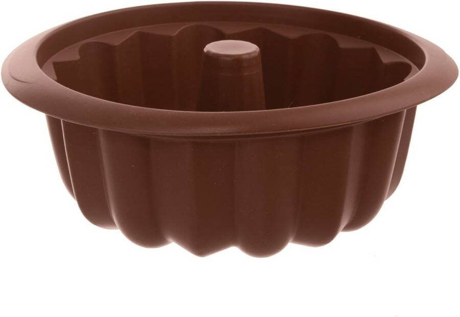 Orion group Tulbandvorm Silicone met Schoorsteen Bruin SILLINIE 26 cm Tulband Bakvorm