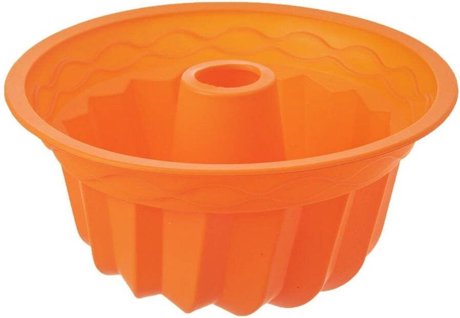 Orion group Tulbandvorm Silicone met Schoorsteen Oranje SILLINIE 23 5 cm Tulband Bakvorm