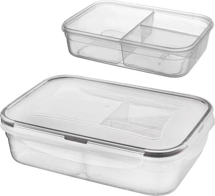 Orion group Voedselcontainer met Deksel en Pakking Split 1 l Vershoudbakjes Vershouddoos Bakjes Diepvriesbakjes Vershouden