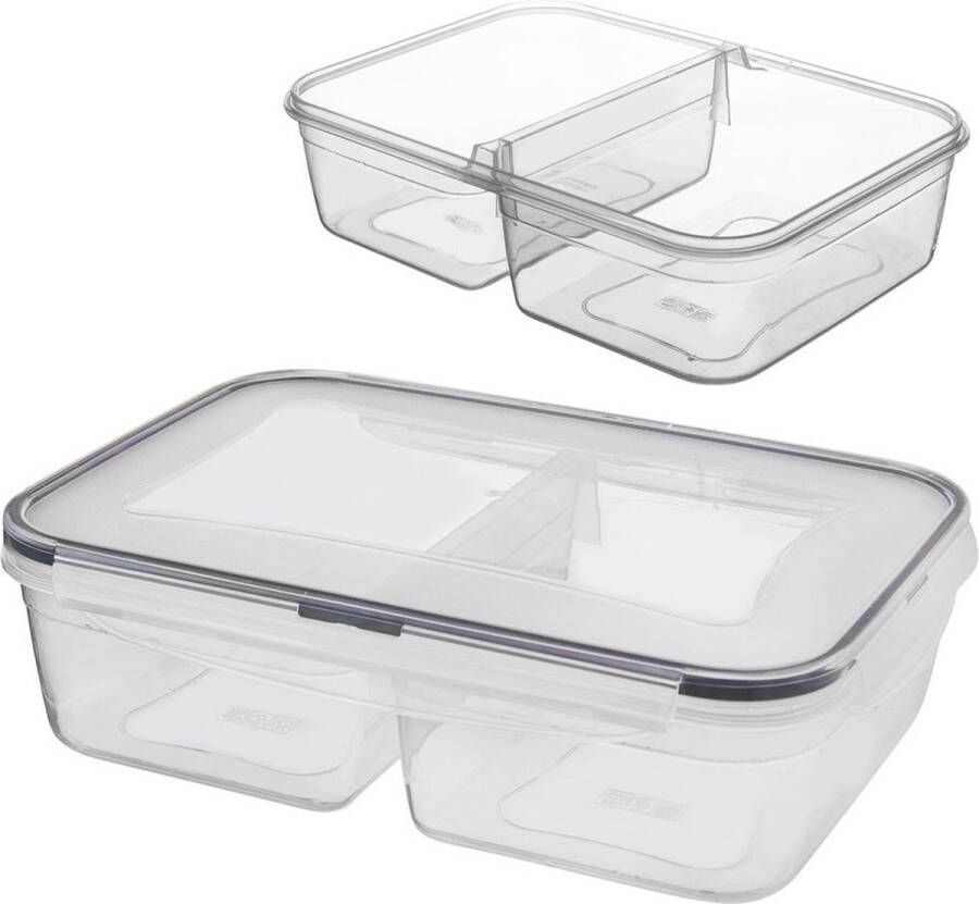 Orion group Voedselcontainer met Deksel en Pakking Split 2 l Vershoudbakjes Vershouddoos Bakjes Diepvriesbakjes Vershouden