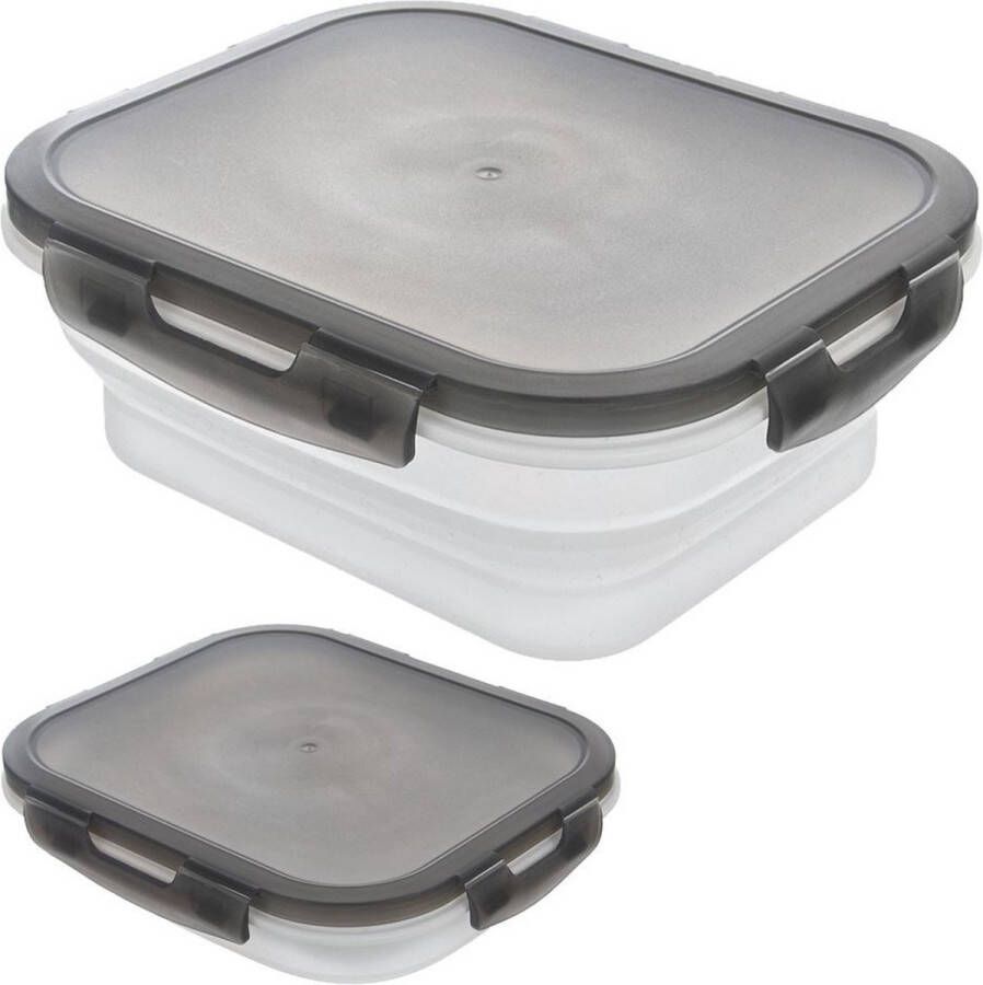 Orion group Voedselcontainer Opvouwbaar Silicone met Deksel en Pakking KEMP 780 ml Vershoudbakjes Vershouddoos Bakjes Diepvriesbakjes Vershouden