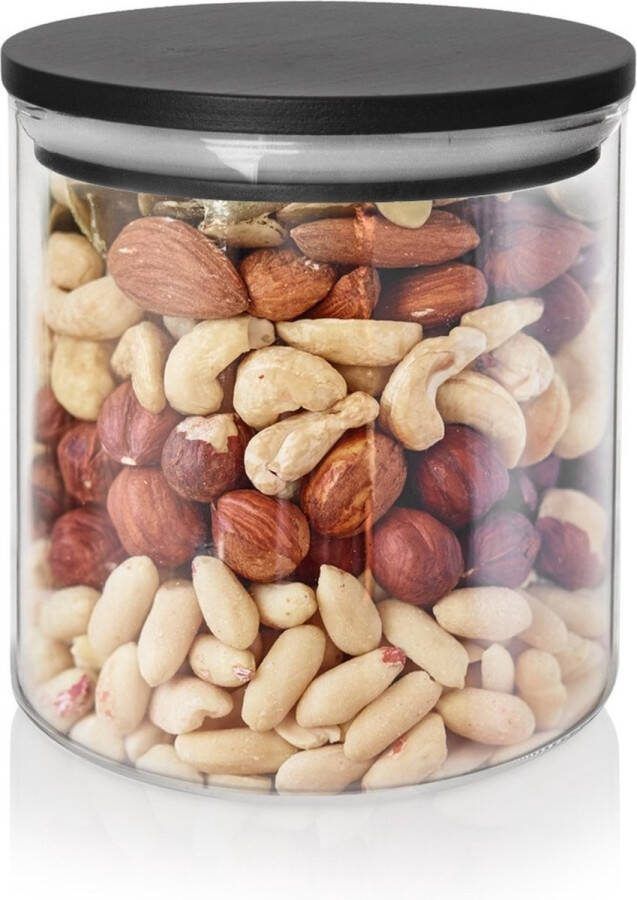 Orion group Voedselcontainer Strooibus Glas met Deksel en Pakking 450 ml Container voor Losse en Keuken Voedsel Doos