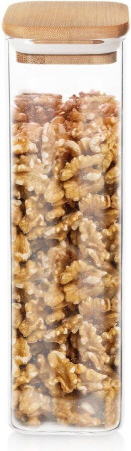 Orion group Voedselcontainer Strooibus Glas met Deksel en Pakking 600 ml Container voor Losse en Keuken Voedsel Doos