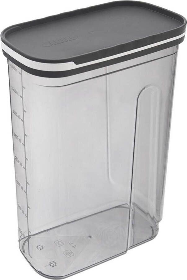 Orion group Voedselcontainer Strooibus GREY 4 l Container voor Losse en Keuken Voedsel Doos