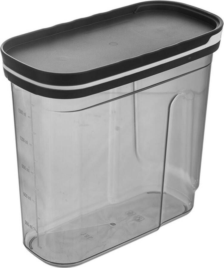 Orion group Voedselcontainer Strooibus met Dispenser Grijs GREY 1 8 l Container voor Losse en Keuken Voedsel Doos