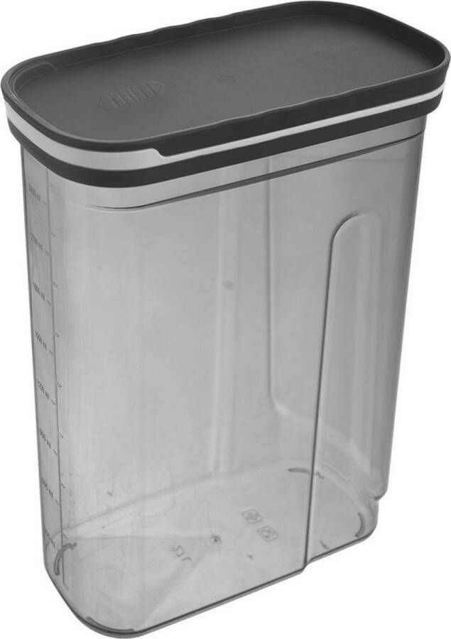 Orion group Voedselcontainer Strooibus met Dispenser Grijs GREY 2 7 l Container voor Losse en Keuken Voedsel Doos
