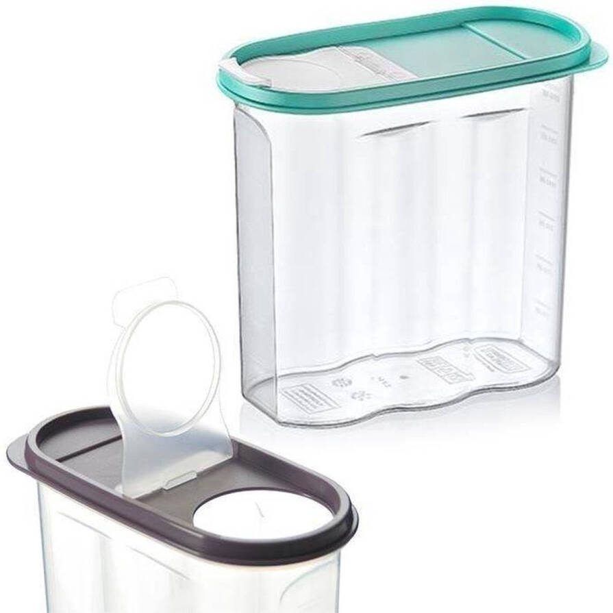 Orion group Voedselcontainer Strooibus met Dispenser Maatregel 1 7 l Container voor Losse en Keuken Voedsel Doos