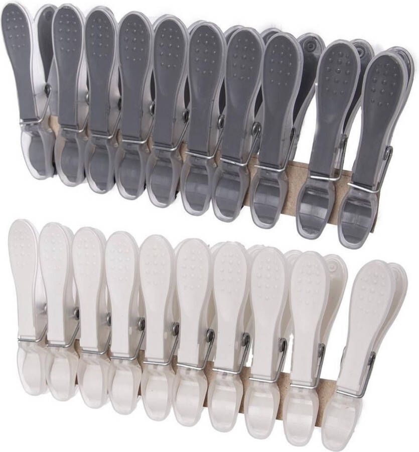 Orion group Wasknijpers Plastic 20 stuks Set Wasgoedknijpers Knijpers voor Wasrek Laundry