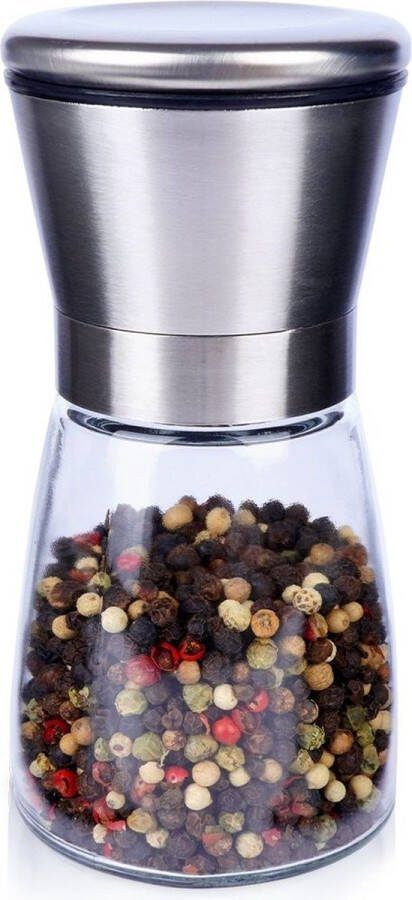 Orion group Zout- en Pepermolen Glas 13 5 cm Peper- en Zoutmolen Kruidenmolen Zout en Peper Molen