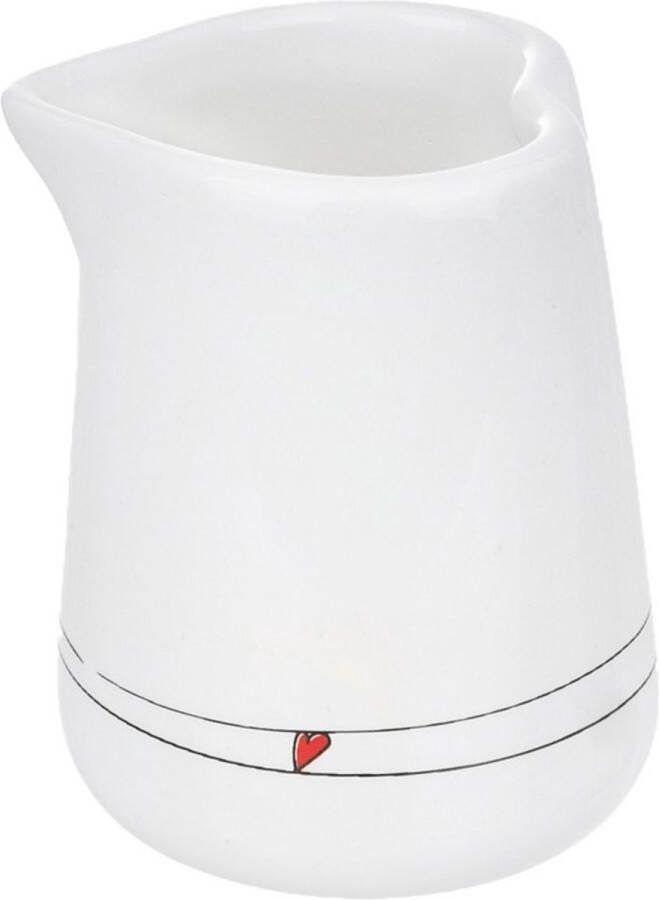 Orion Melkkan Keramiek Wit HART 120 ml Melkkannetje