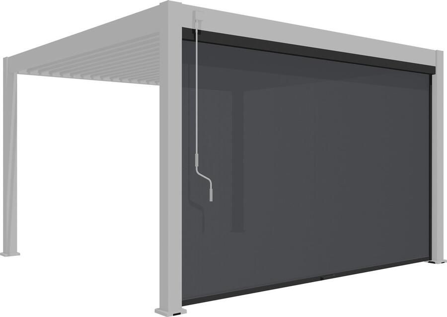 Mirador Pull Down Zijscherm 300 cm Antraciet Zijscherm voor terrasoverkapping Voor meer privacy beschutting schaduw onder uw overkapping