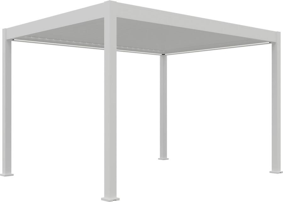 Orion terrasoverkapping 360x400 cm Wit met LED verlichting Aluminium Vrijstaande Luxe overkapping Tuinprieel Carport Veranda Pergola
