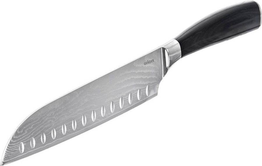 Orion Santoku Mes Edelstaal DAMASCUS 31 cm Santokumes Koksmes Keukenmes