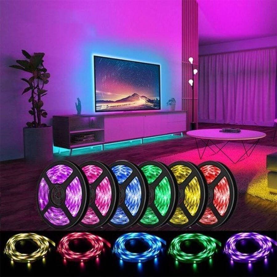 Orion Store Led Strip Smart Led strip 2 X 5 Meter Wifi SMD 5050 RGB LED 16 Miljoen Kleuren Bestuurbaar met App 2022 Model Geschikt voor iOS en Android RGB LED Verlichting